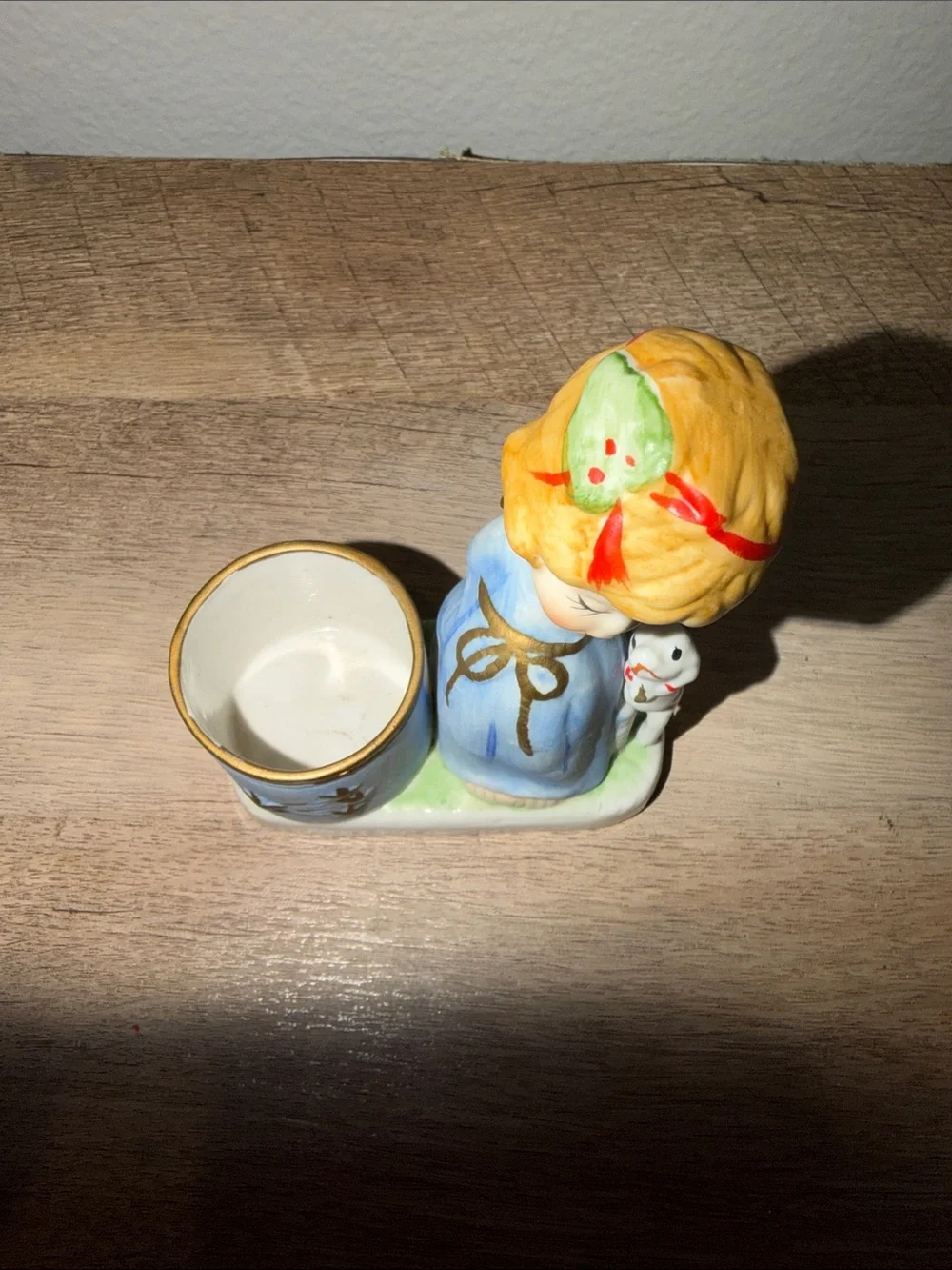 Vintage-Style Blue Ceramic Girl - Christmas Luvkin